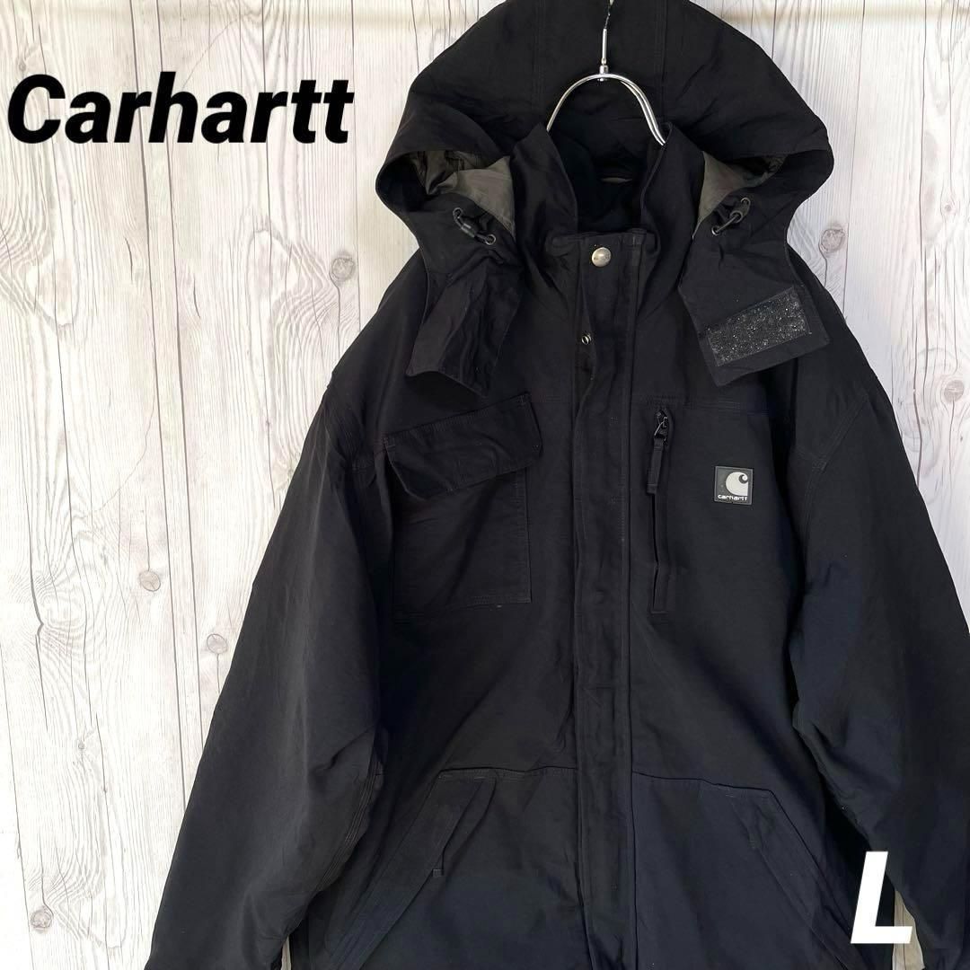 カーハート フード取外可◇ナイロンブルゾンジャケット ブラック黒