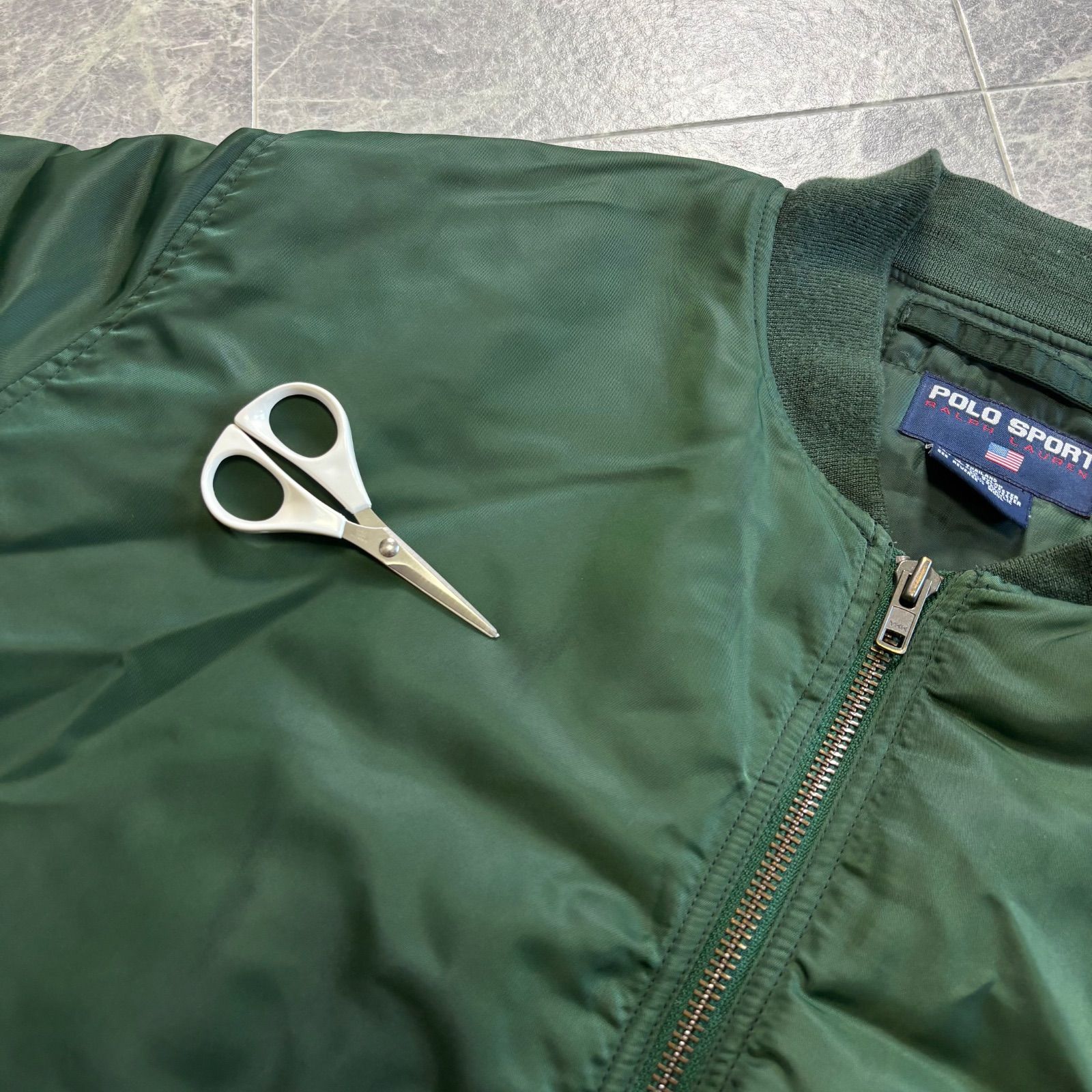 80s 90s ラルフローレン キルティングジャケット ma-1 古着 短丈 80s 90s ラルフローレン キルティングジャケット ma-1 古着 短丈