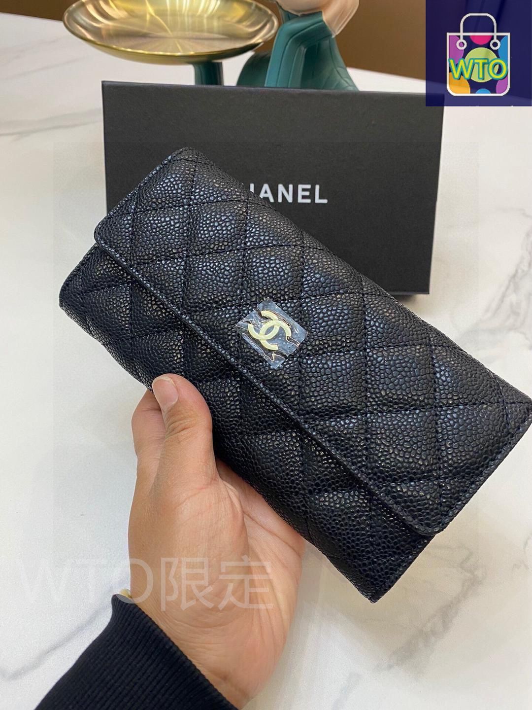 CHANEL ブラック 財布 CHANELシャネルのシンプルな女性用ブラック財布｜本日限定特価