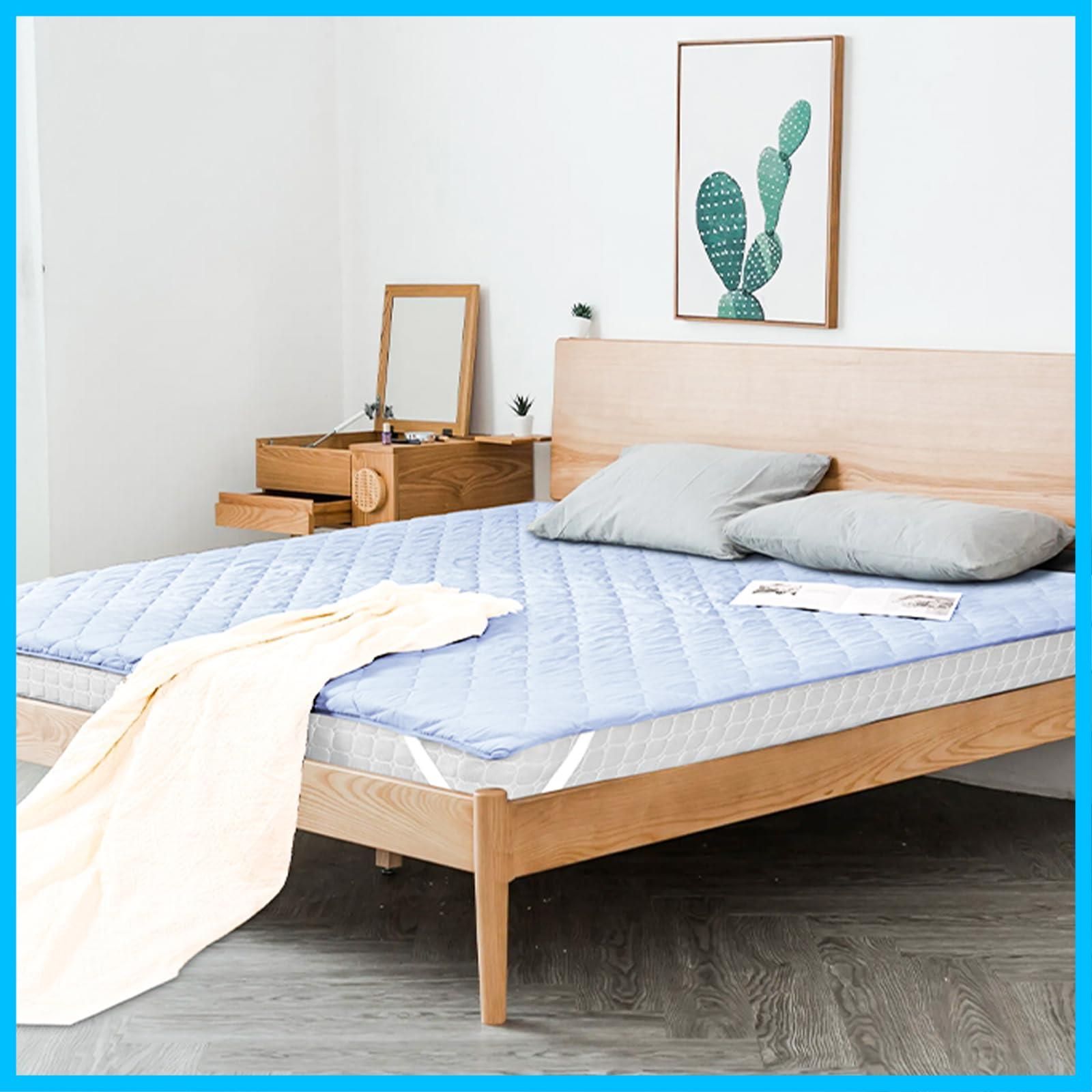 【色: グレー】Lehome ベッドパッド 敷きパッド シングル 100×200