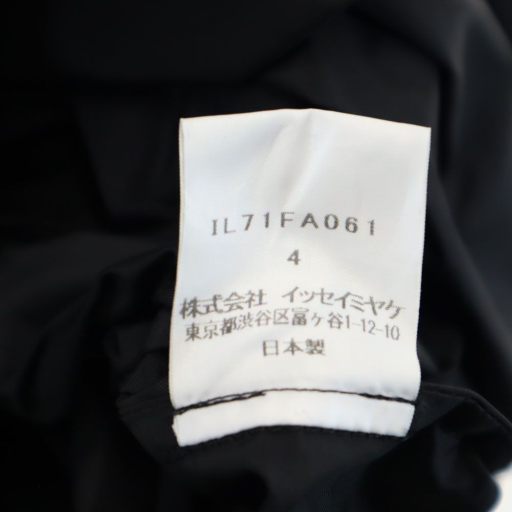 ISSEY MIYAKE MEN ピーコート ブラック 日本製 イッセイミヤケ イッセイミヤケ 日本製 ステンカラーコート 4 ブラック ISSEY