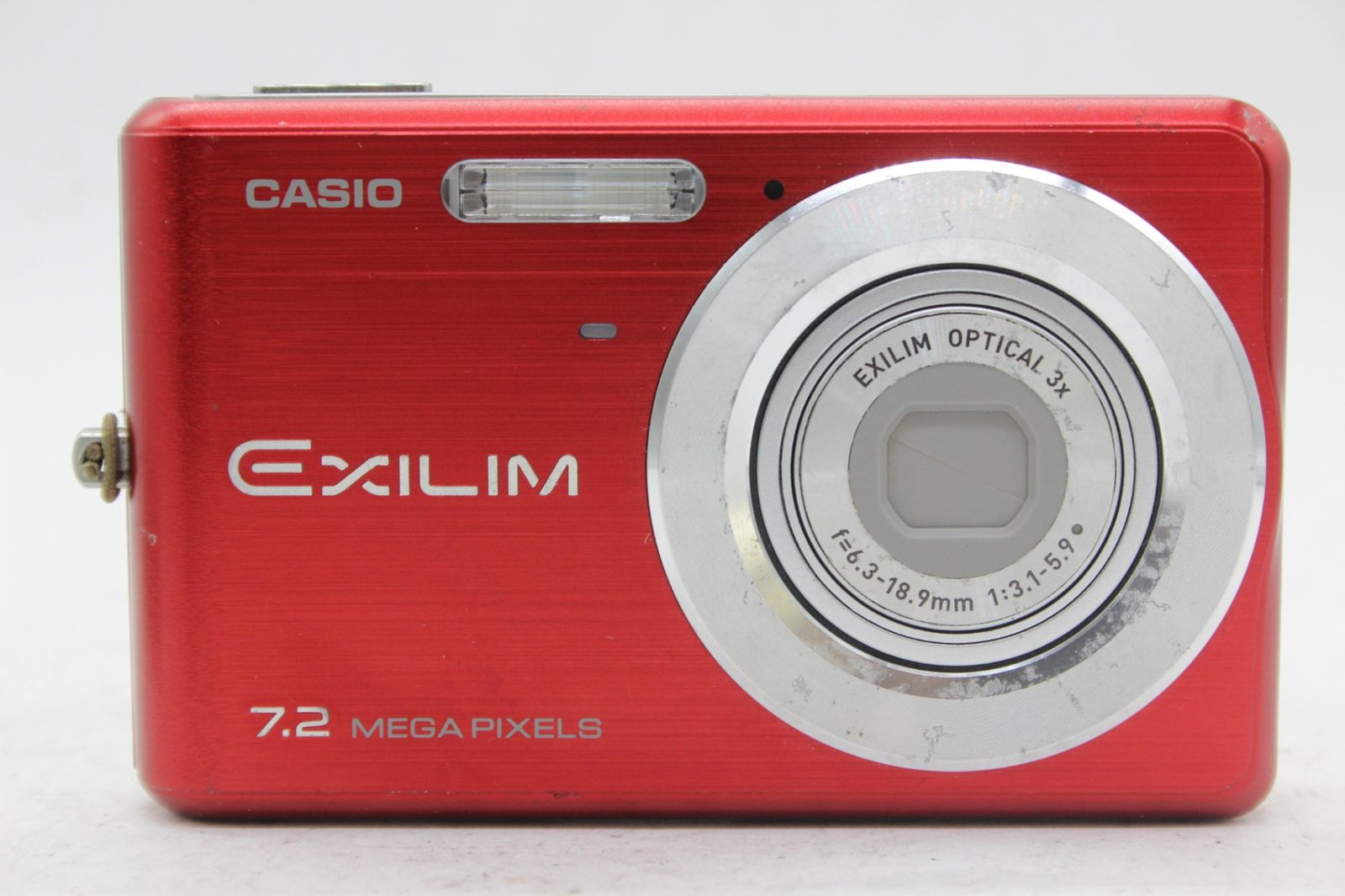 【返品保証】 カシオ Casio Exilim EX-Z77 レッド 3x バッテリー付き コンパクトデジタルカメラ s8216