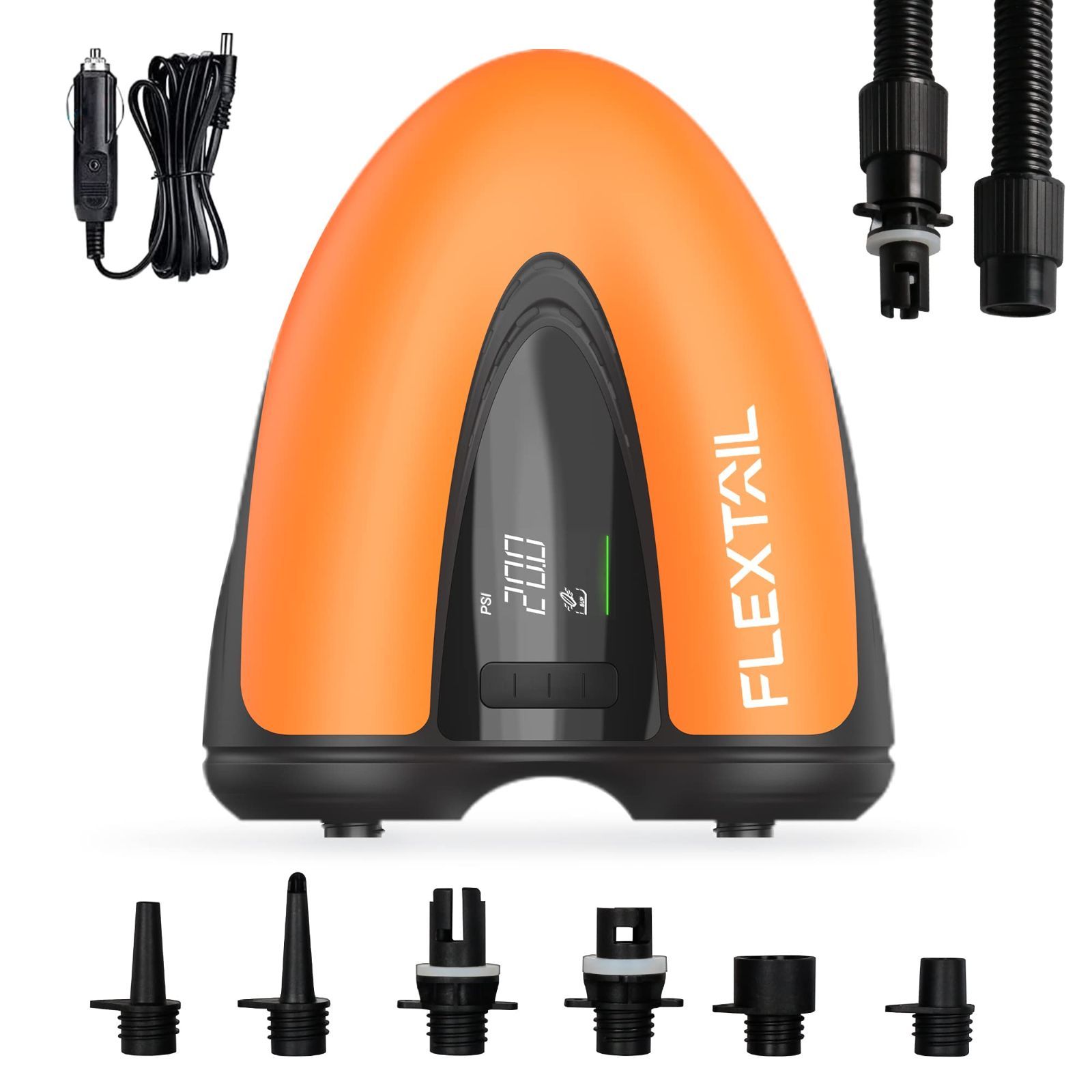 FLEXTAILGEAR MAX SUP PUMP （LITE） 20PSI SUP用電動エアーポンプ 12v DCシガーライター給電式 空気入れ  空気抜き 日光可読LCD 液晶スクリーン 自動停止機能 サーフィンカイト／ボード／SUP用 - メルカリ