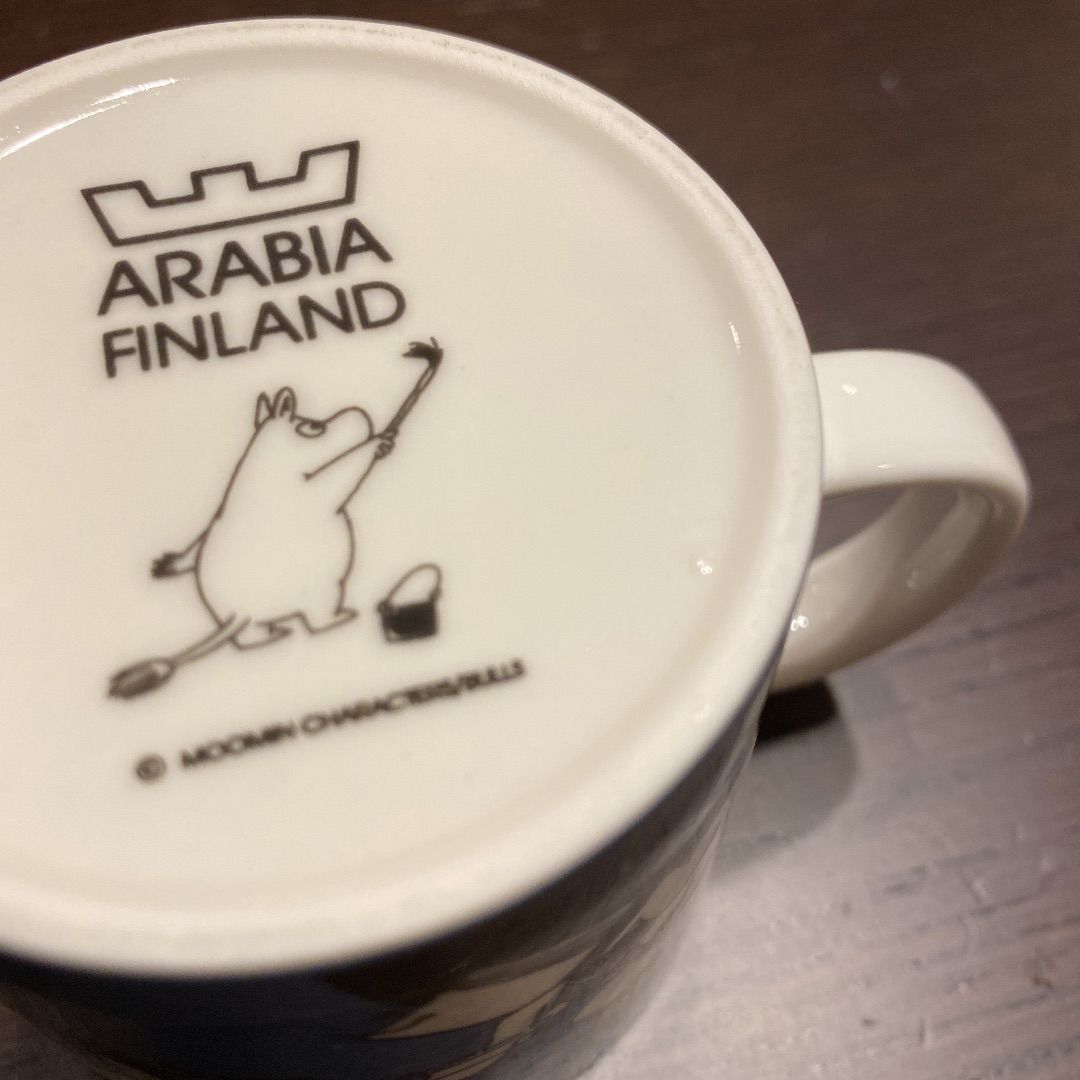 ARABIA アラビア ムーミン マグ ヴィンテージ 廃盤 ダークブルー