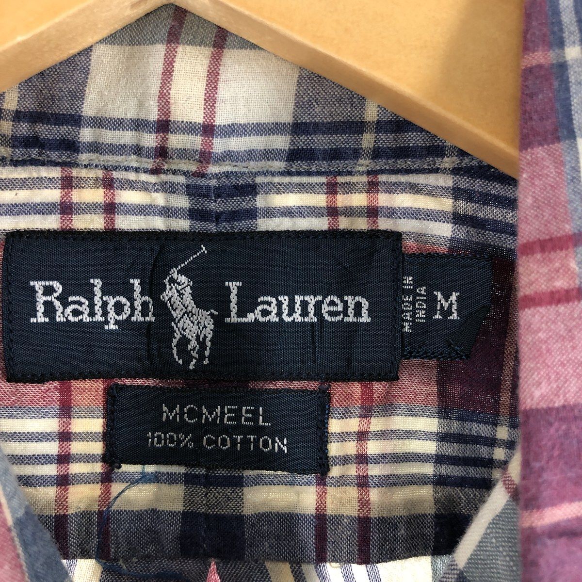 古着 ラルフローレン Ralph Lauren MCMEEL 半袖 ボタンダウン チェック 