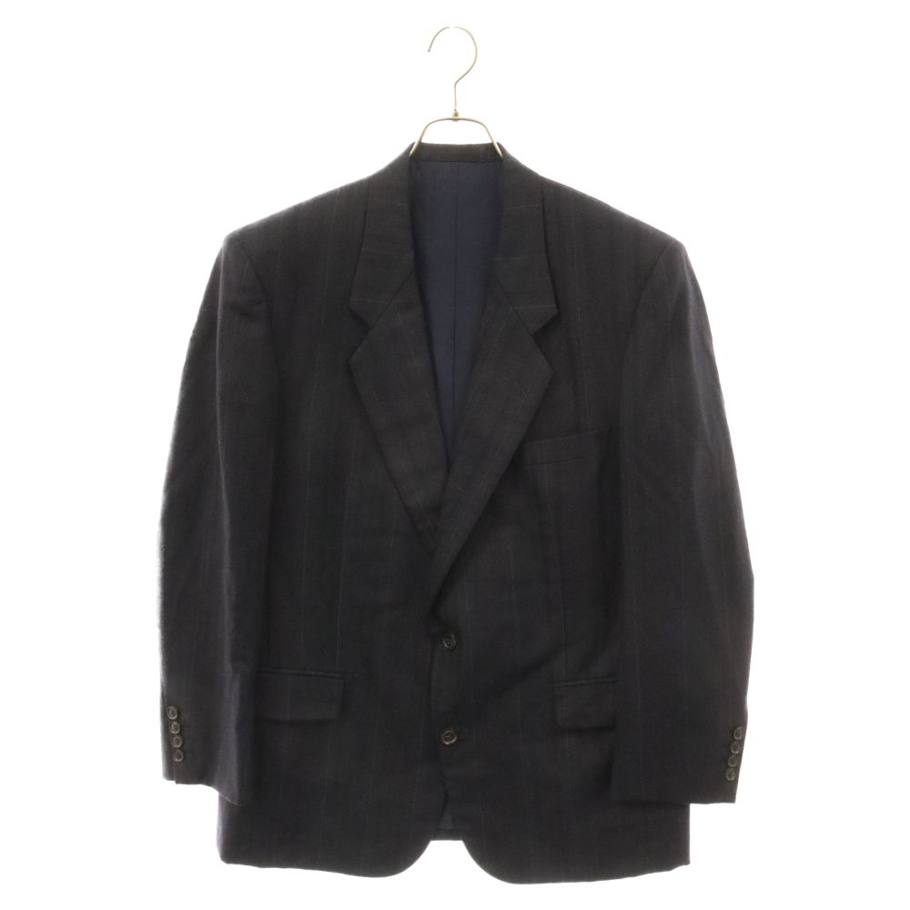 Christian Dior MONSIEUR (クリスチャンディオールムッシュ) 90S VINTAGE ヴィンテージ ストライプ 2Bテーラード ジャケット ネイビー