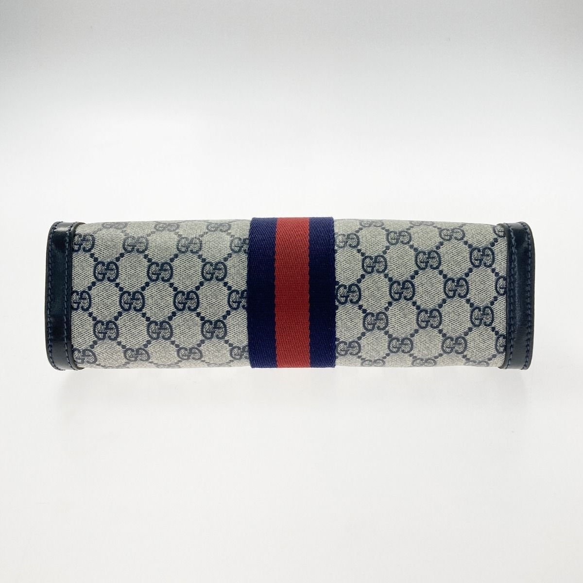 GUCCI グッチ GG シェリーライン クラッチバッグ ネイビー 