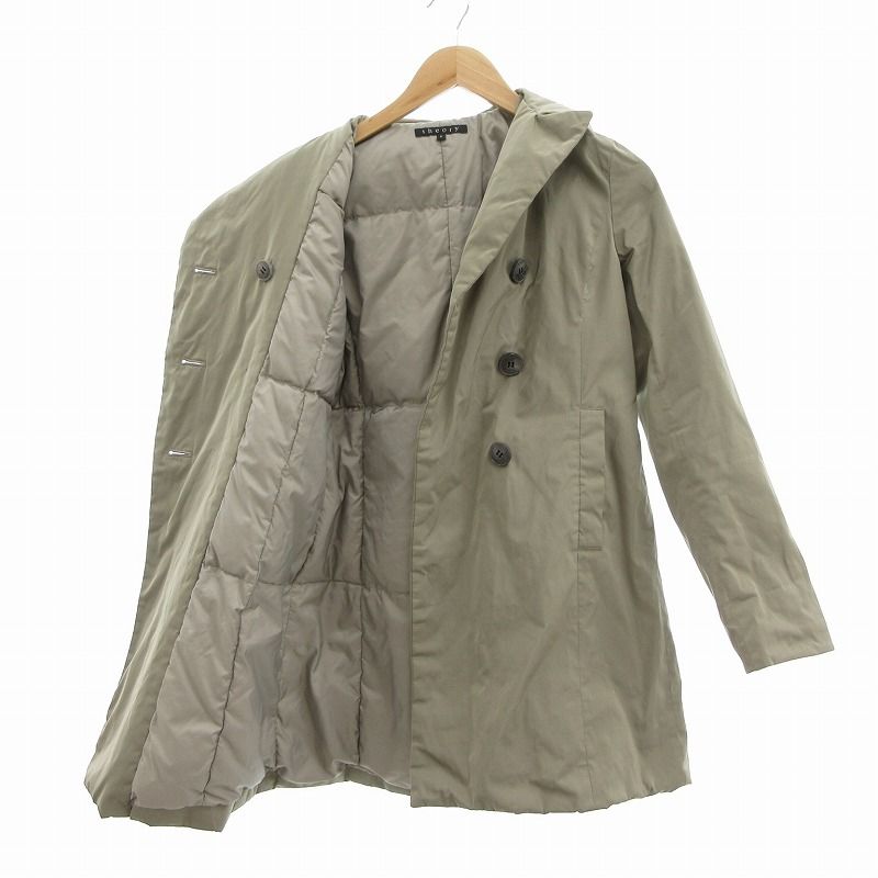 セオリー Theory ダウンコート ダブル ミドル ハーフ 小さいサイズ P  