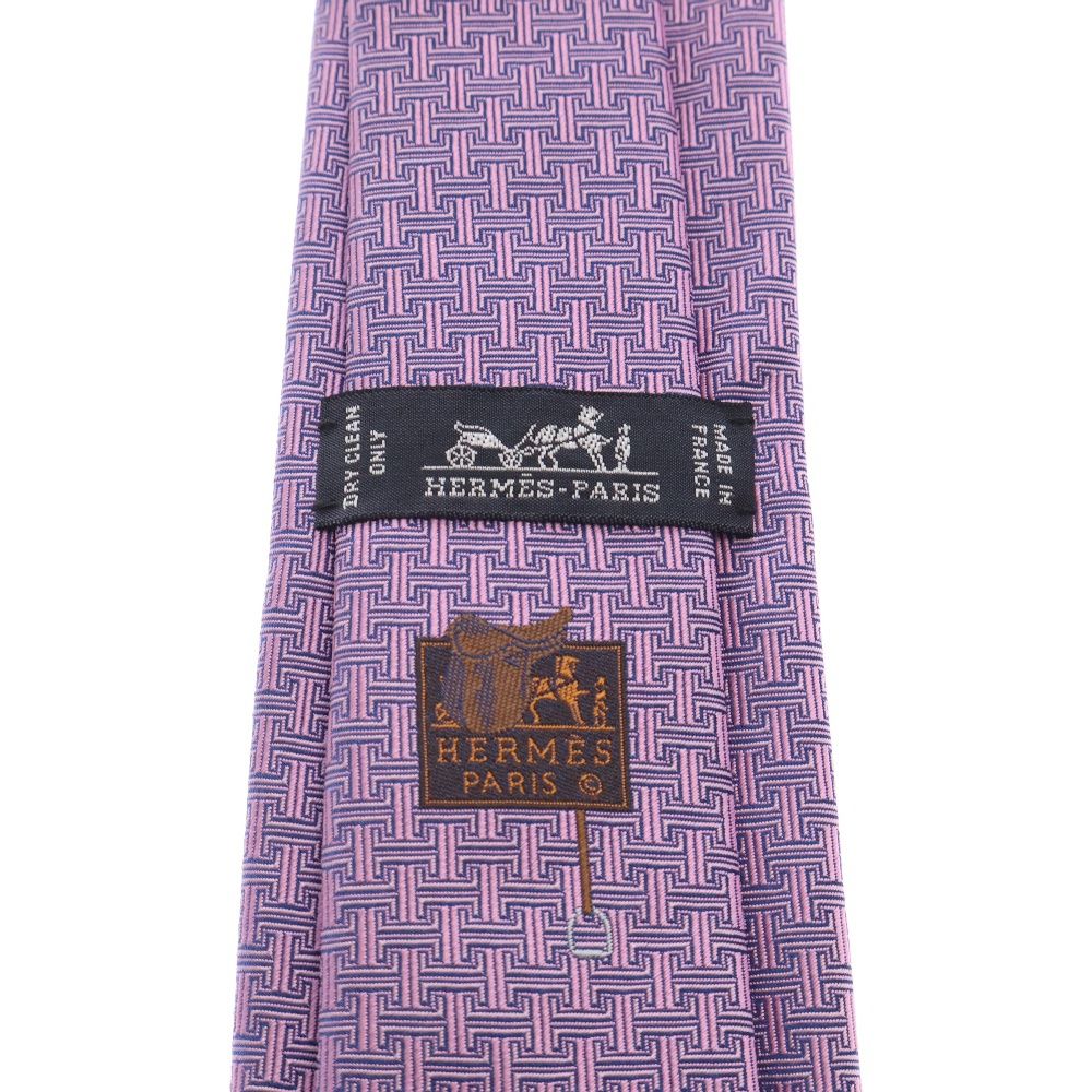 HERMES (エルメス) SILK TIE シルクツイルタイ ネクタイ ピンク