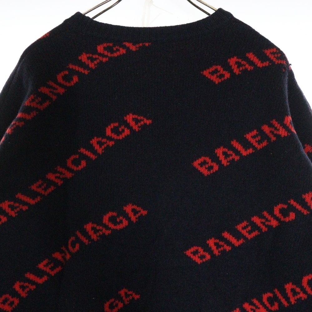 BALENCIAGA (バレンシアガ) 18SS ALLOVER LOGO CREWNECK KNIT 総