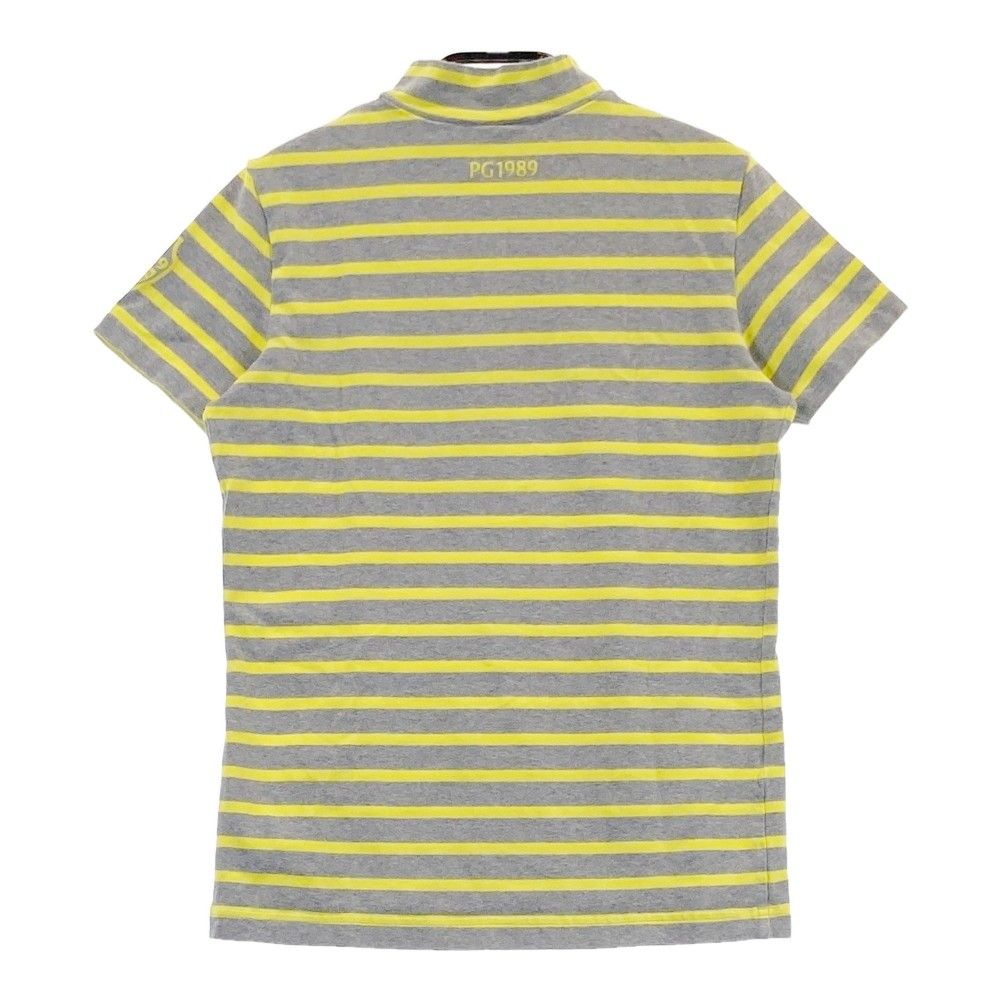 サイズ：1 PEARLY GATES パーリーゲイツ  ハイネック半袖Tシャツ ボーダー柄 グレー系 [240101442879] ゴルフウェア レディース ストスト サイズ：1 PEARLY GATES パーリーゲイツ ハイネック半袖Tシャツ