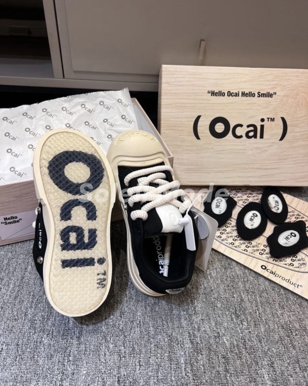 OLD ORDER OCAI SMILE CANVAS オカイ ブラック スニーカー ユニ