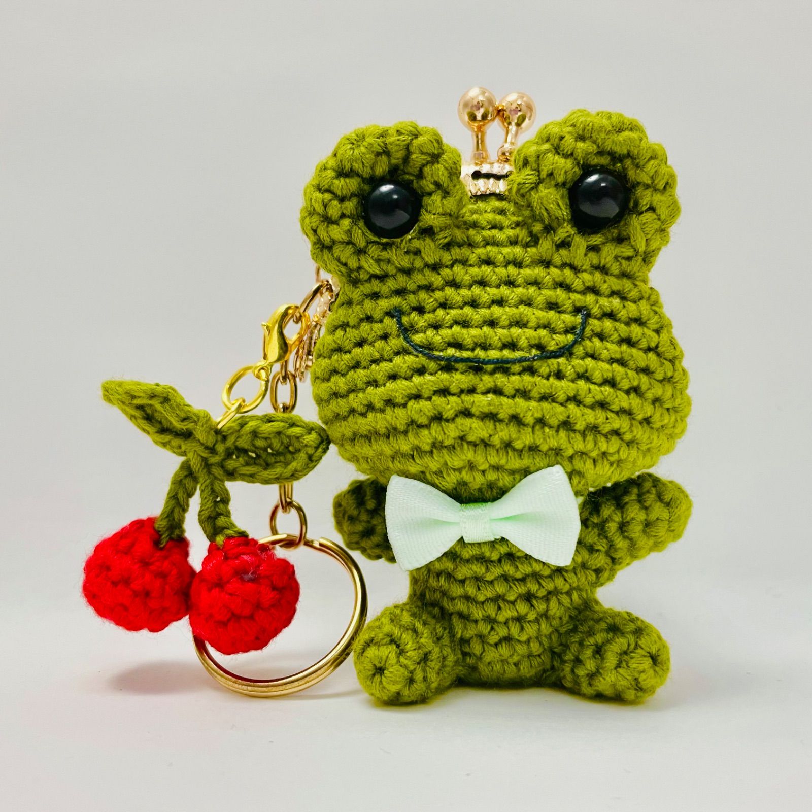 オーダーページ　ハンドメイド　がま口口金　にこにこかえるキーホルダー　あみぐるみ にこにこ様オーダーページ オーダーページ ハンドメイド がま口口金
