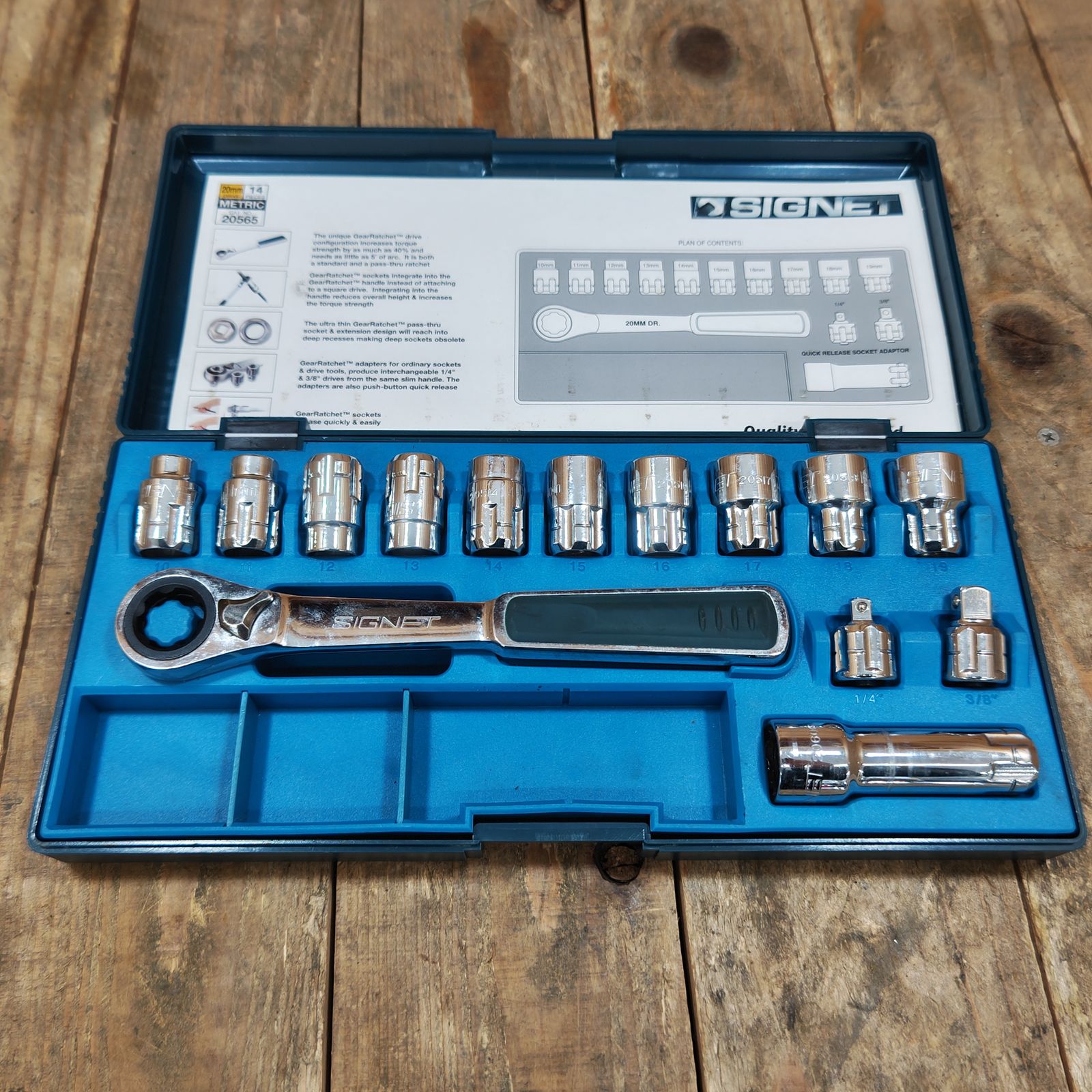 シグネット ボルテックスソケットセット (10-19MM・3/8