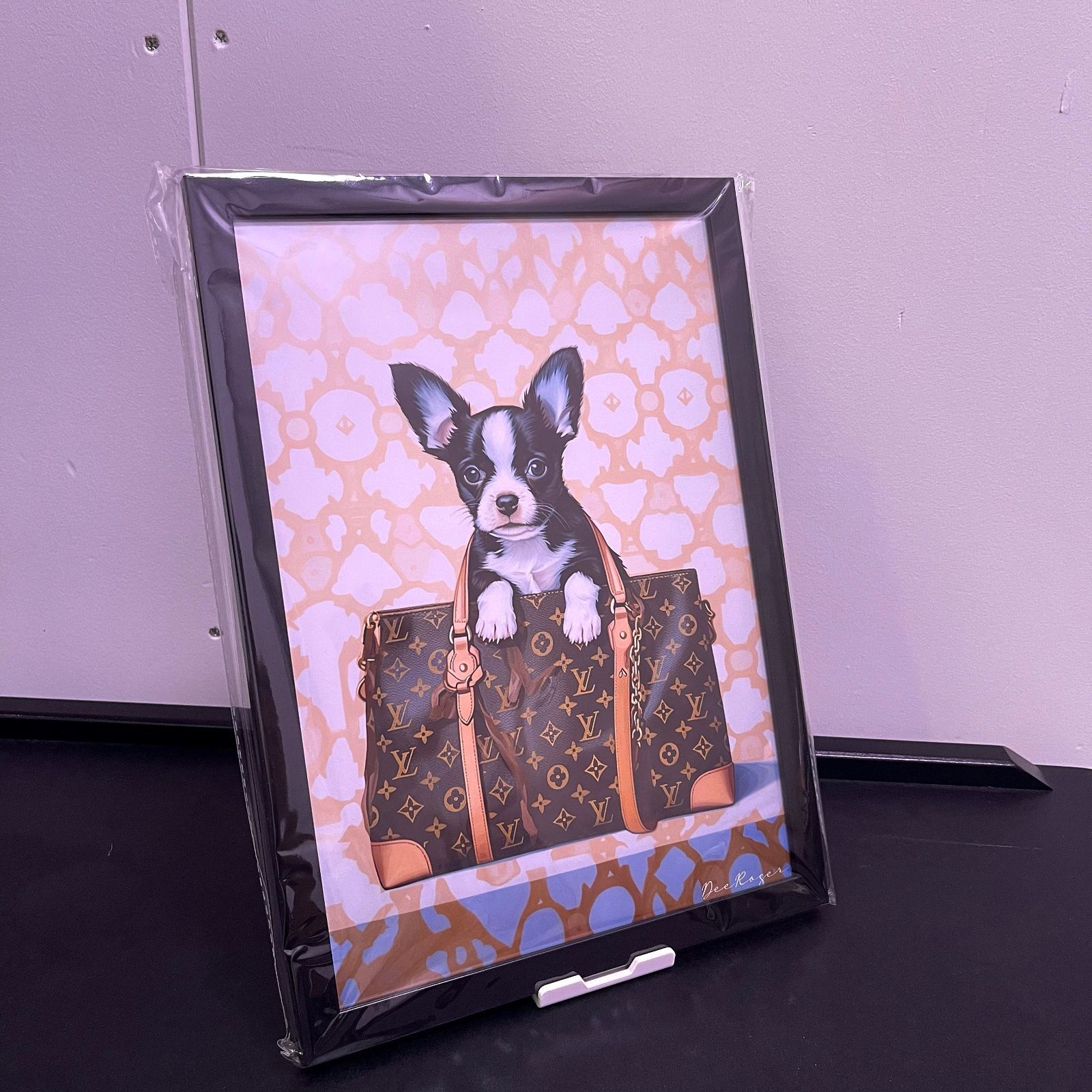 Louis Vuitton Dog Art 額付き ドッグ アートポスター 犬