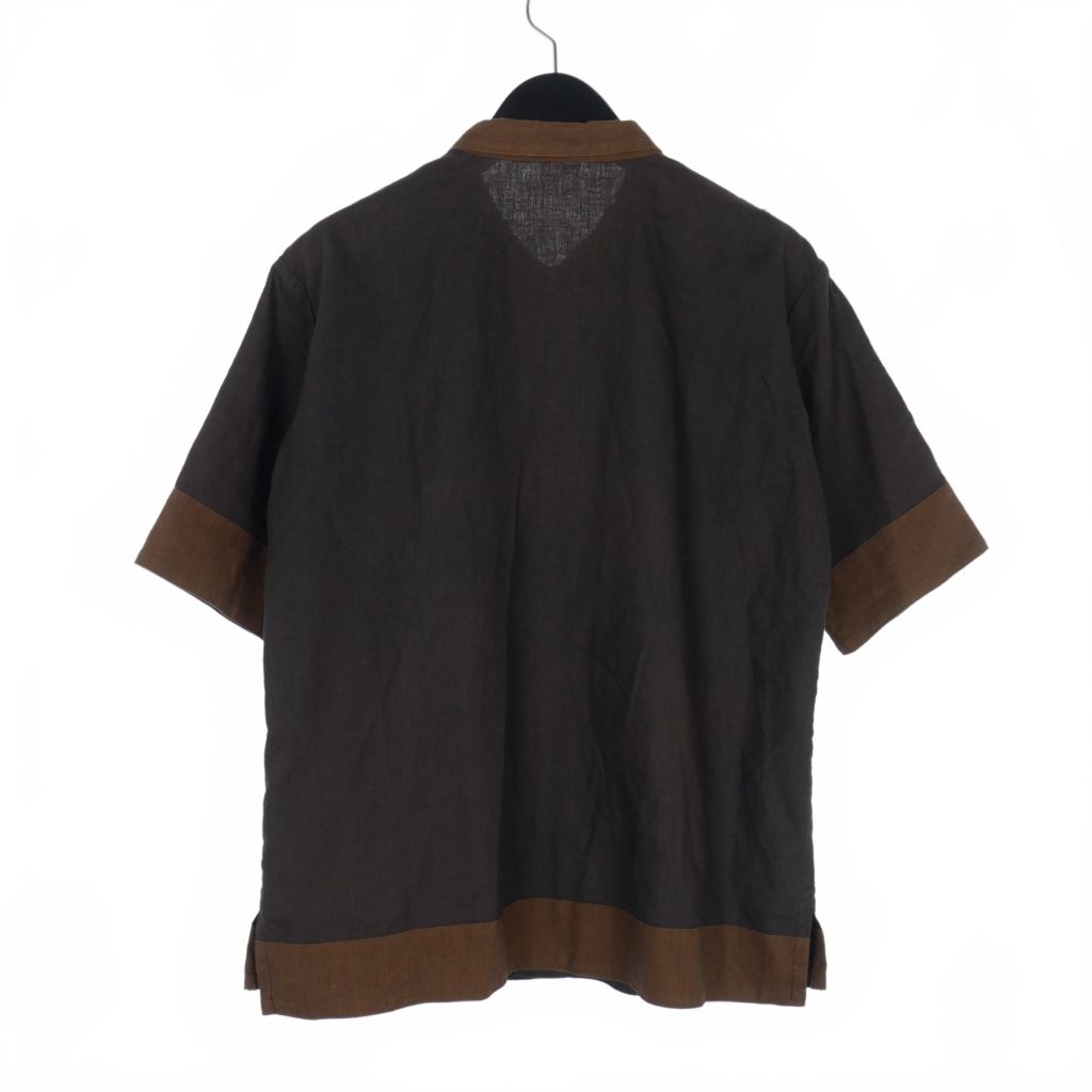ハートイッセイミヤケ　麻　半袖ブラウス ハート Haat イッセイミヤケ ISSEY MIYAKE リネンシャツ 半袖 シャツ 3