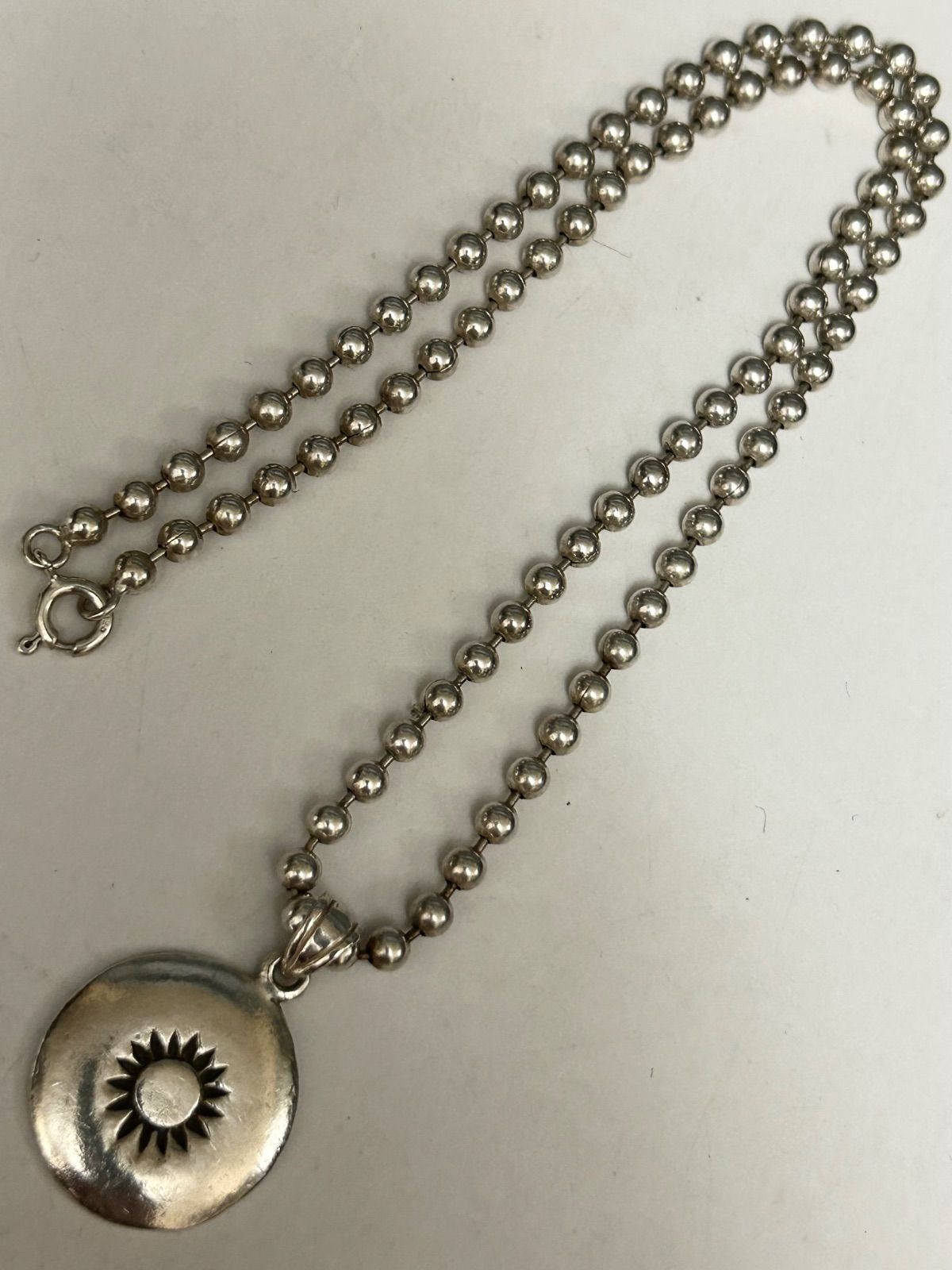 80年代MEXICO製ヴィンテージSILVER925FATボールネックチェーン
