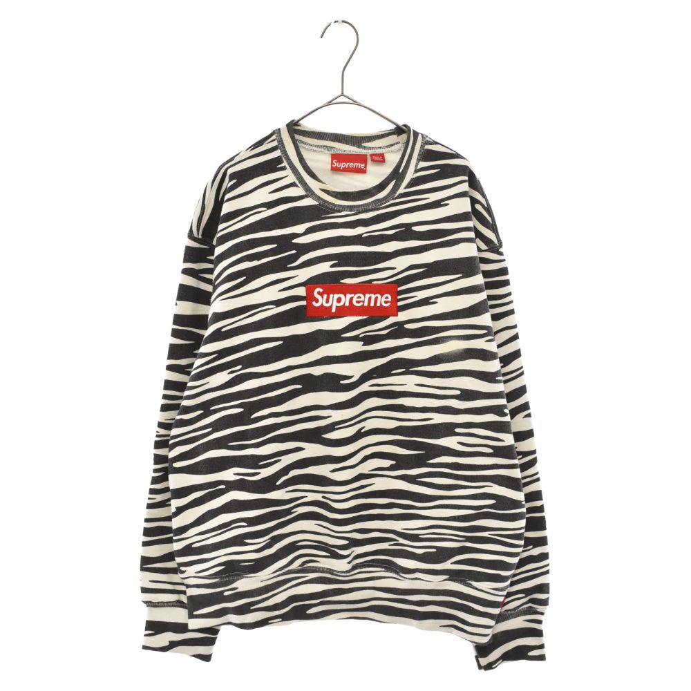 SUPREME (シュプリーム) 22AW Box Logo Crewneck Zebra ボックス ロゴ