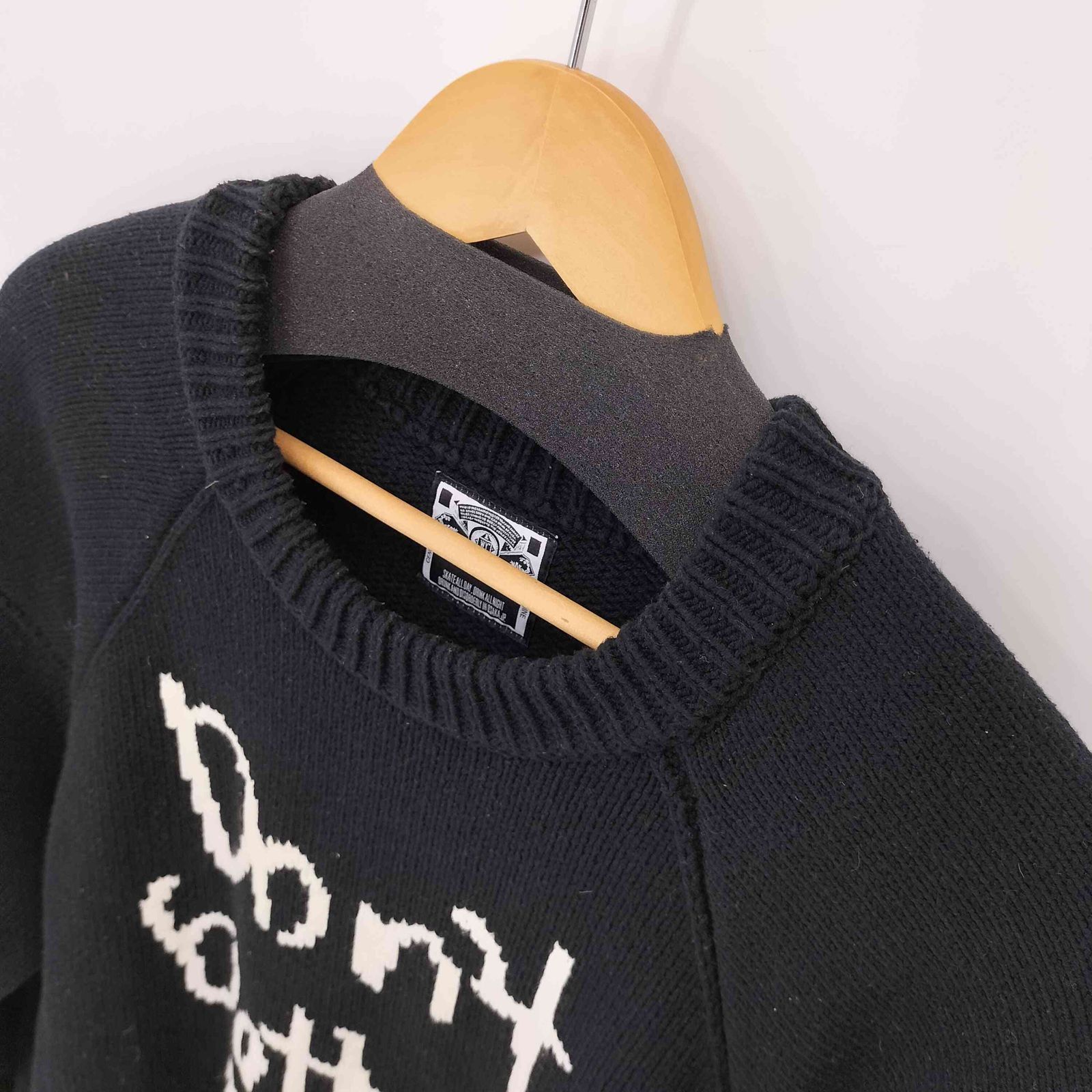 ウェイステッドユース WASTED YOUTH 23AW Knit Sweater Black ニット 