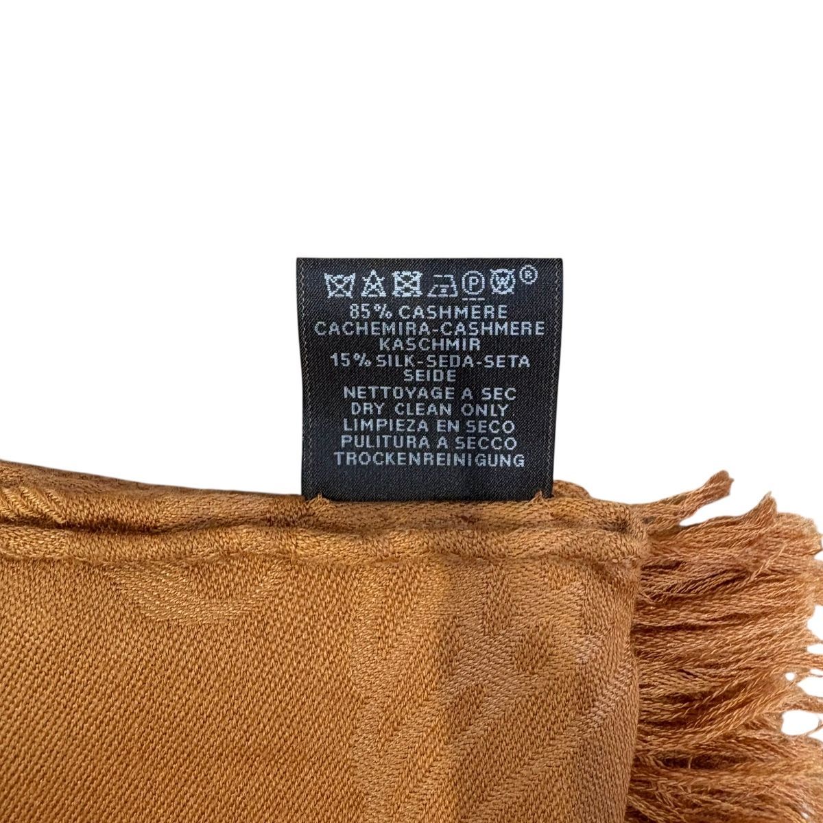 ♪895 エルメス ストール ニューリブリス 220 オレンジブラウン
