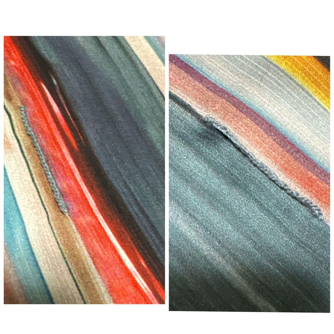 マルチストライプ ロングシャツワンピース