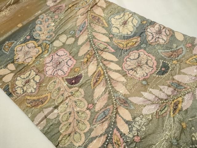 平和屋着物●太鼓柄袋帯　作家物　辻が花　絞り　金糸　正絹　逸品　CAAT8131hy 平和屋着物○太鼓柄袋帯 作家物 辻が花 絞り 金糸 正絹 逸品