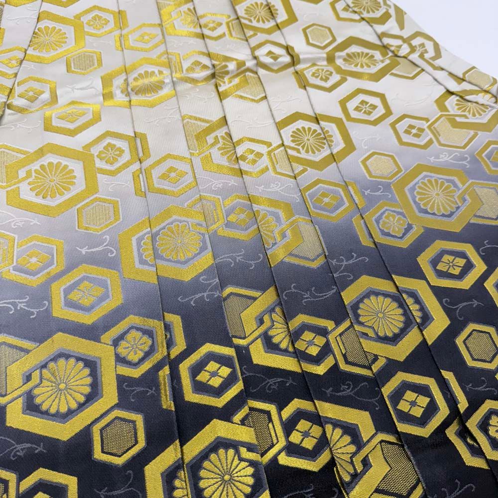 袴 行灯袴 男袴 紐下丈92 cm 男性用袴 2 Lサイズ 成人式袴 金 黒 4632