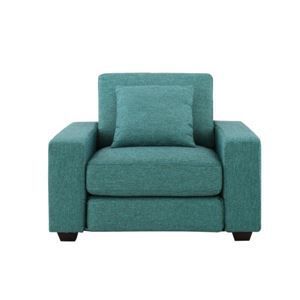 新作入荷 ソファー 1人掛け【LeJOY ワイドタイプ】 ディープシーブルー 脚：ダークブラウン 【リジョイ】：20色から選べる！カバーリングソファ その他