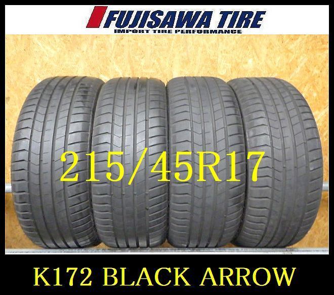 K172 G◆ ◆ 製造 約8部山◆BLACK ARROW P16◆215 45R17◆4本