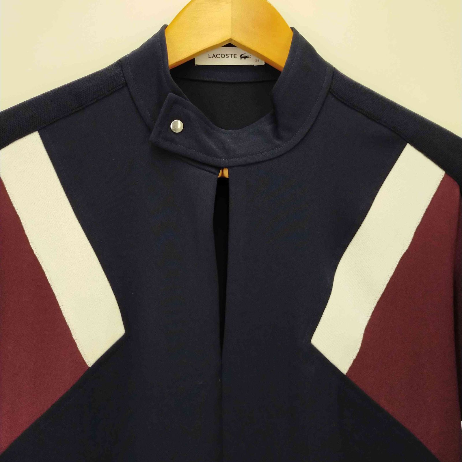 ラコステ LACOSTE カラーブロッククレープドレス（七分袖） レディース 