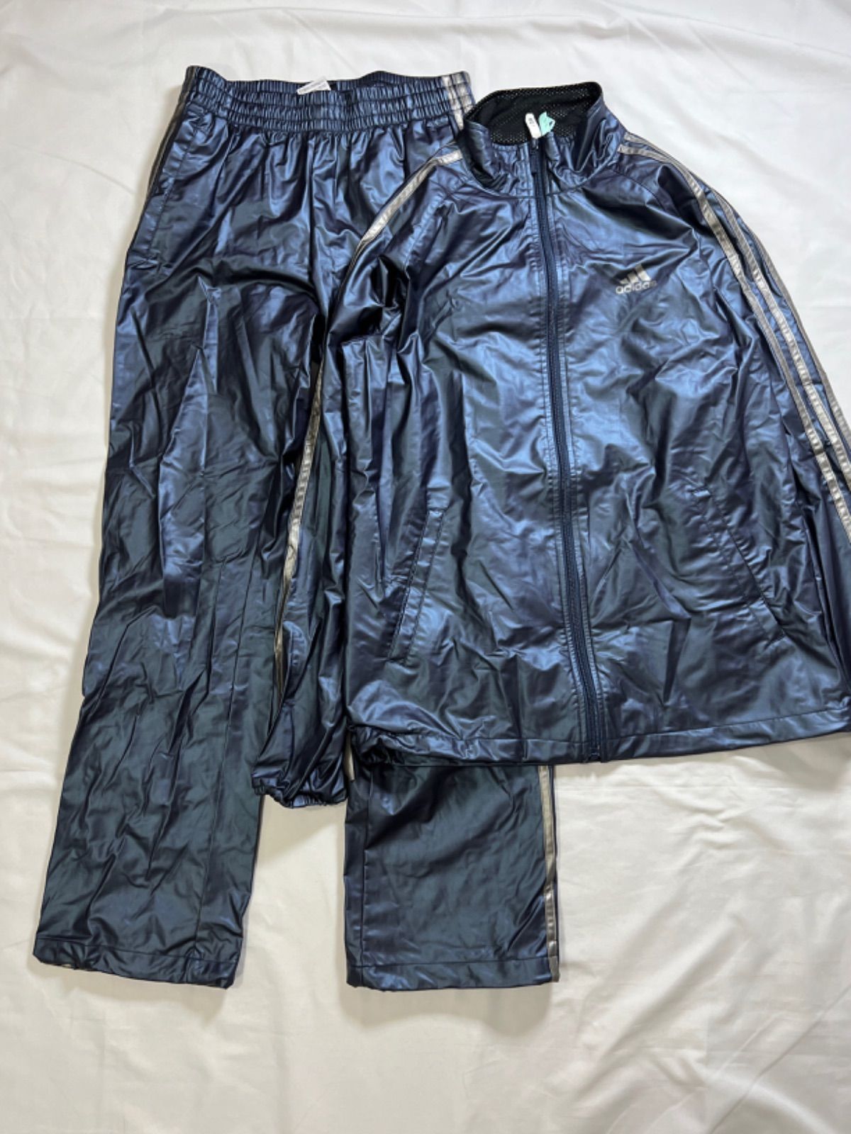 214509】adidas アディダス クリーニング済 ウインドブレーカー 上下