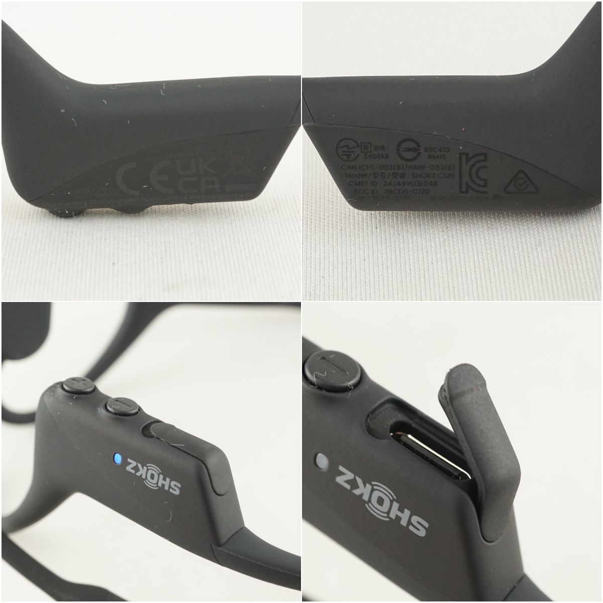 SHOKZ OpenComm2 骨伝導イヤホン USED美品 C120 DSPノイズキャンセ