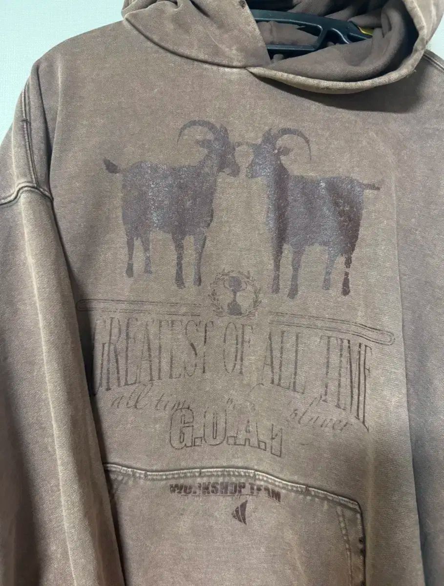 W ワークショップ ヤギパーカー ヴィンテージ 茶色 2