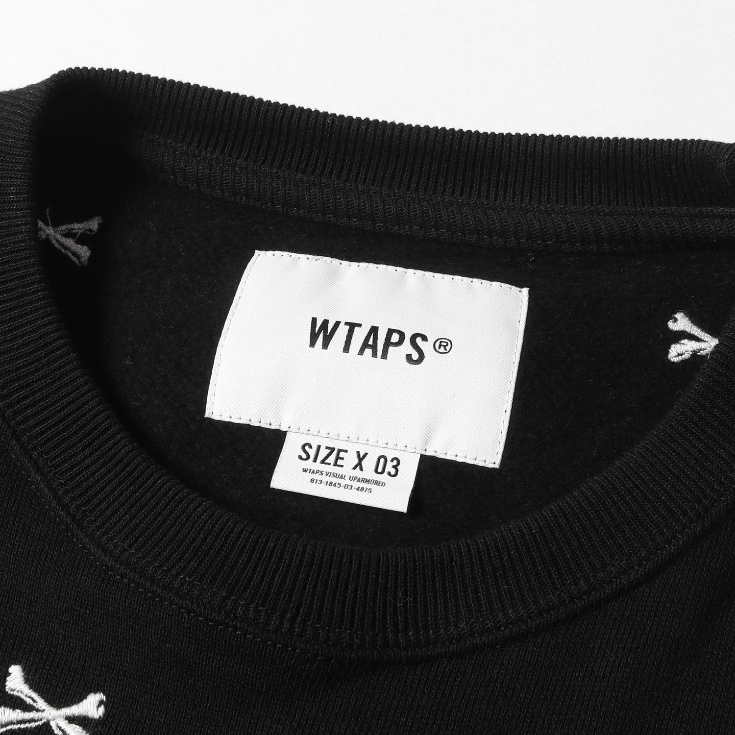 WTAPS クロスボーン柄 スウェット ブラック WTAPS クロスボーン柄 スウェット ブラック
