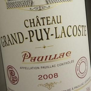 シャトー・グラン・ピュイ・ラコスト 2008年 メドック公式格付け第5級