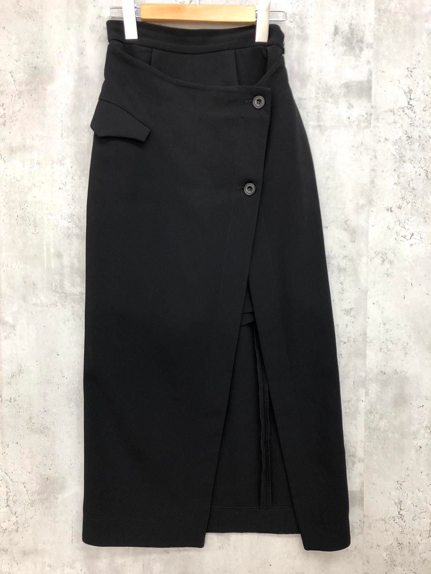 snidel スナイデル 2WAY ラップ スカショ パンツ size0/黒