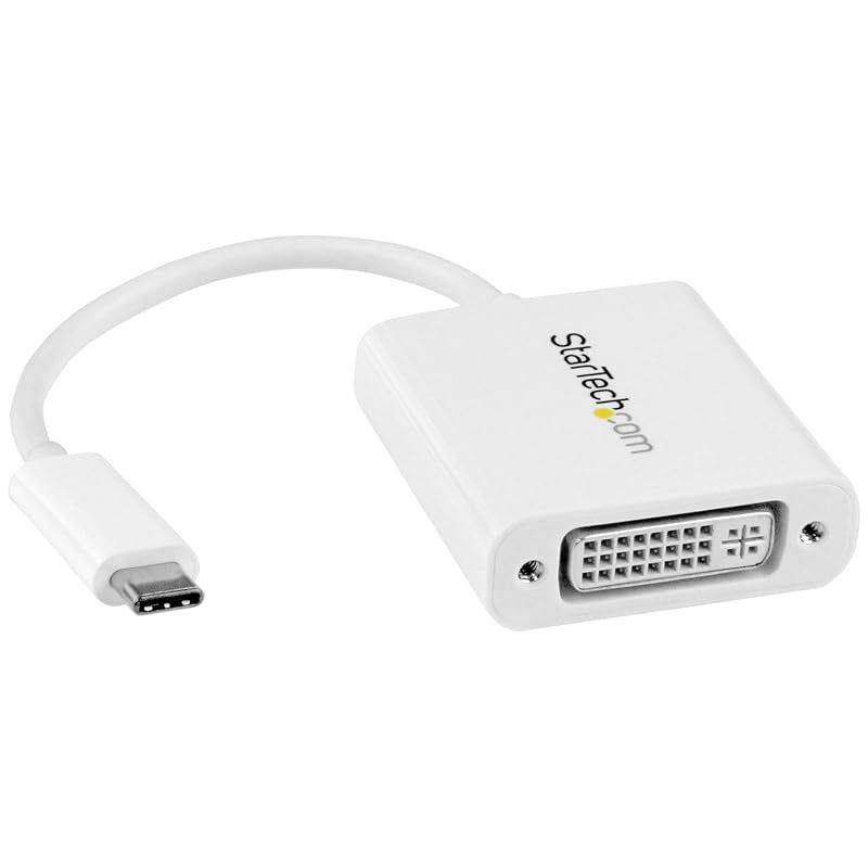 StarTech.com USB type-C - DVI変換アダプタ(ホワイト) CDP2DVIW 1