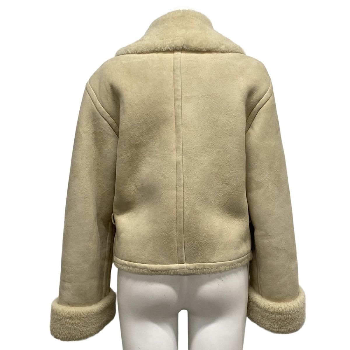 HERMES エルメス コート サイズ36 S レディース - アイボリー 長袖 ショート丈 冬 ムートン