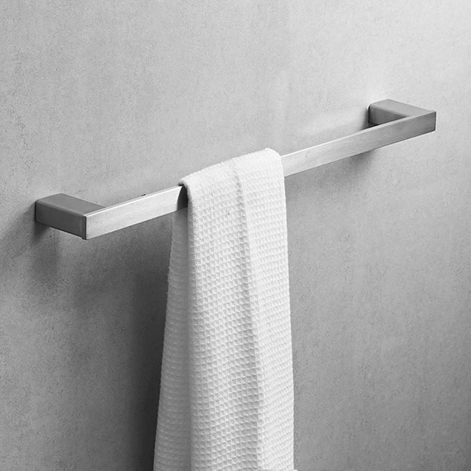 【新着商品】洗面所 壁掛け式 キッチン 壁に取り付けられたシングルバスタオルバー、ステンレス鋼タオルのレール、バスルームやキッチンのためのスリバータオルロッド、 - タオル掛け 40c