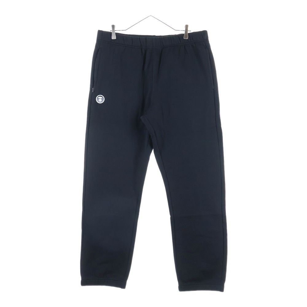 AAPE BY A BATHING APE エーエイプバイアベイシングエイプ AAPE MAIN SWEAT PANTS エイプ メニー スウェット エンブロイダリー バックカモ ロングパンツ ブラック AAPPTMB638XXN