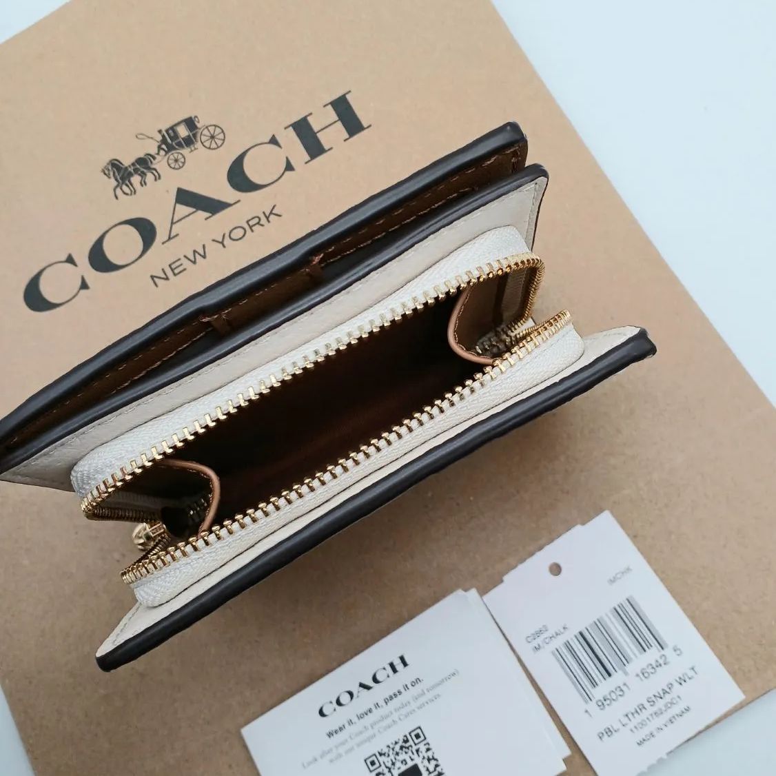新品 COACH 折り財布 スナップウォレット ミニ財布 レディース商品  