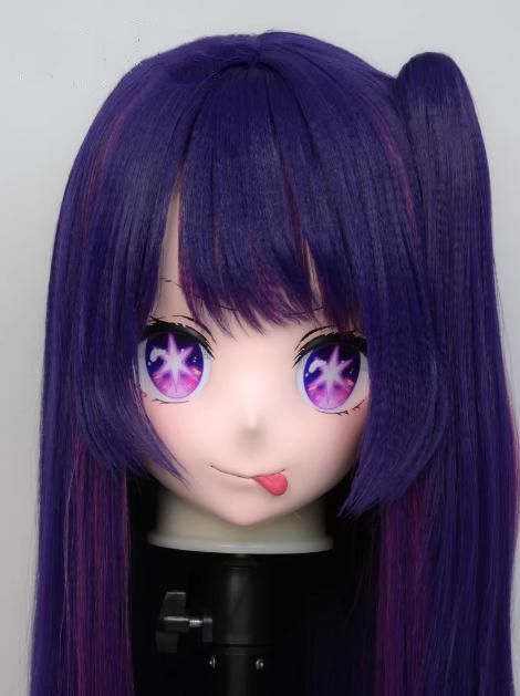 全頭マスク カツラ付き NO.1065 フルマスク ドール ヘッドロリータ人形 コスプレ マスク 仮装 着ぐるみ コスチューム 二次元