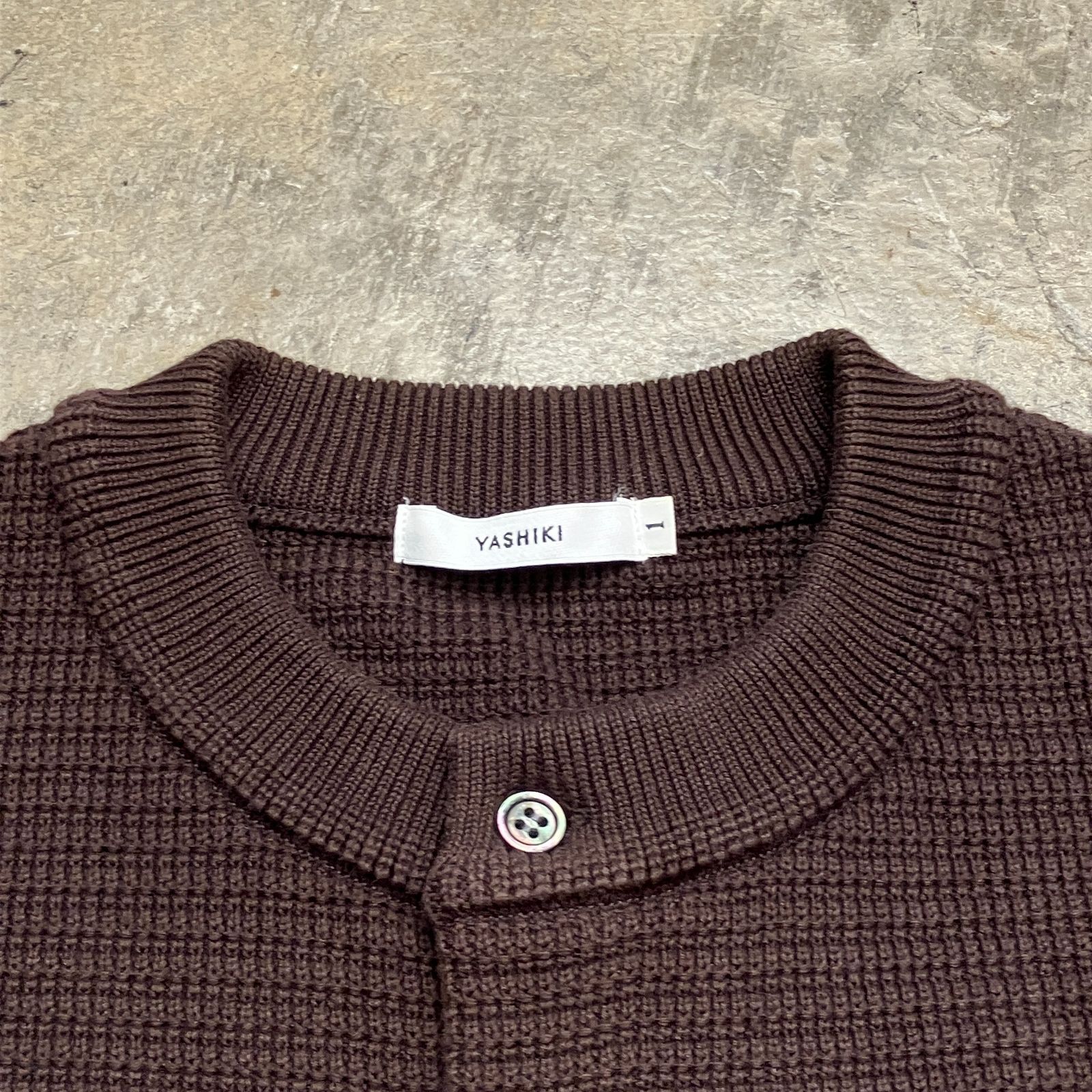 【YASHIKI】カーディガン(厚手) ブラック　YSK-19AW-KN01 YASHIKI】カーディガン(厚手) ブラック YSK-19AW-KN01