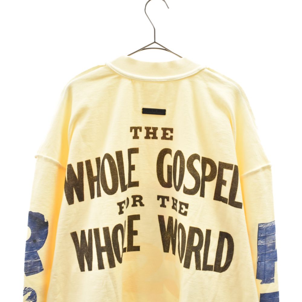 FEAR OF GOD (フィアオブゴッド) 22AW ×RRR123 RIVINGTON roi Rebis LIGHT OF THE WORLD  Sweatshirt リヴィントンロイレビス ライトオブザワールド スウェットトレーナー イエロー