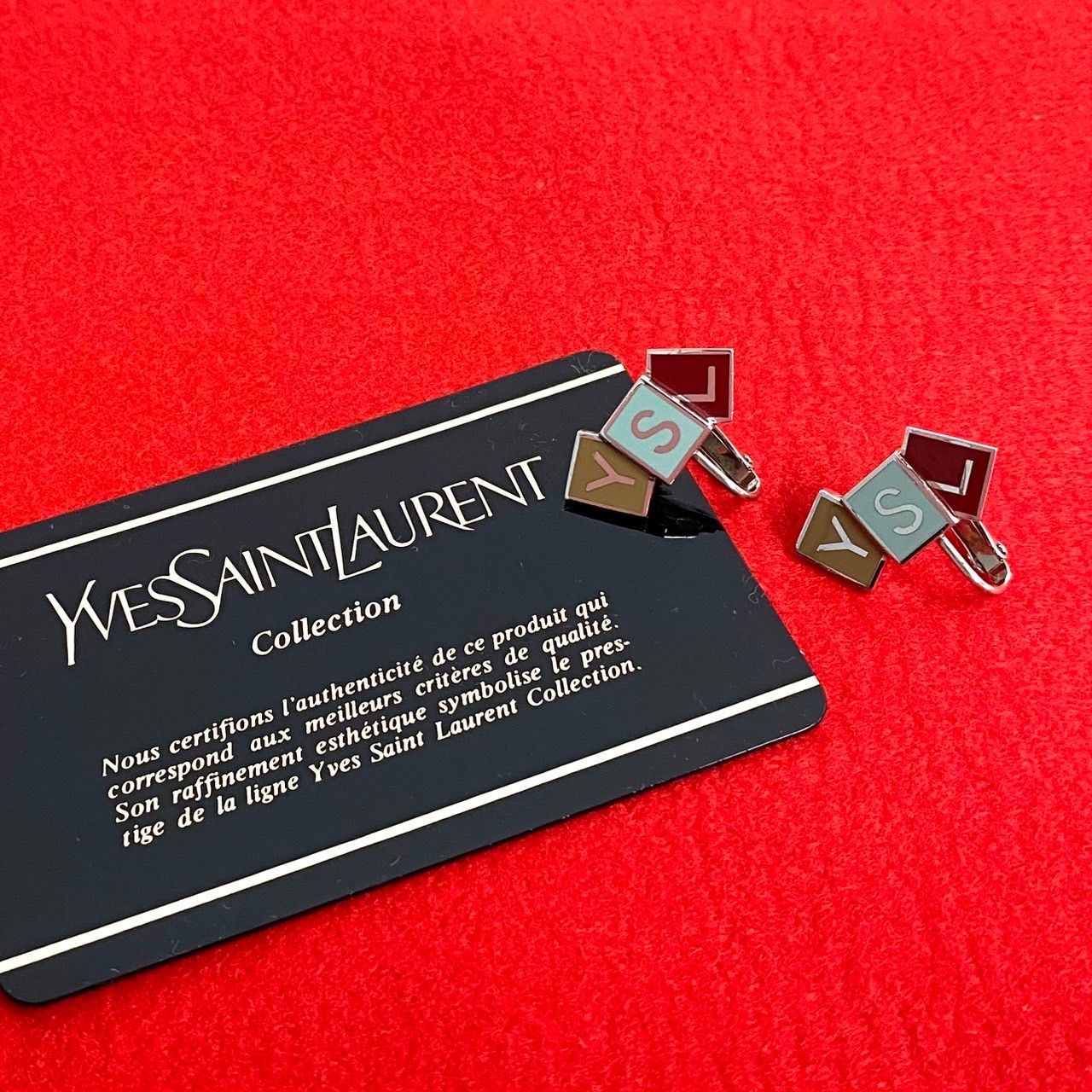 極 美品 希少品 YVES SAINT LAURENT イヴサンローラン YSL ロゴ シルバーメッキ イヤリング イヤーカフ アクセサリー シルバー  53974 - メルカリ