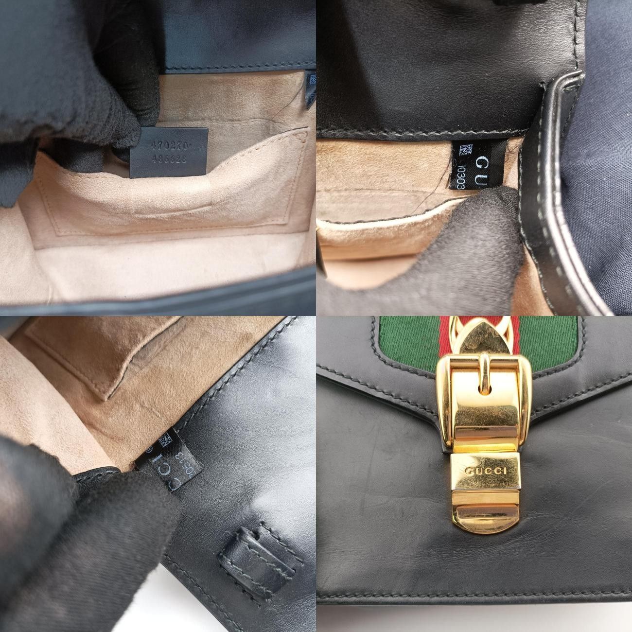 グッチGucciシルヴィブラックレザー470270I030320513