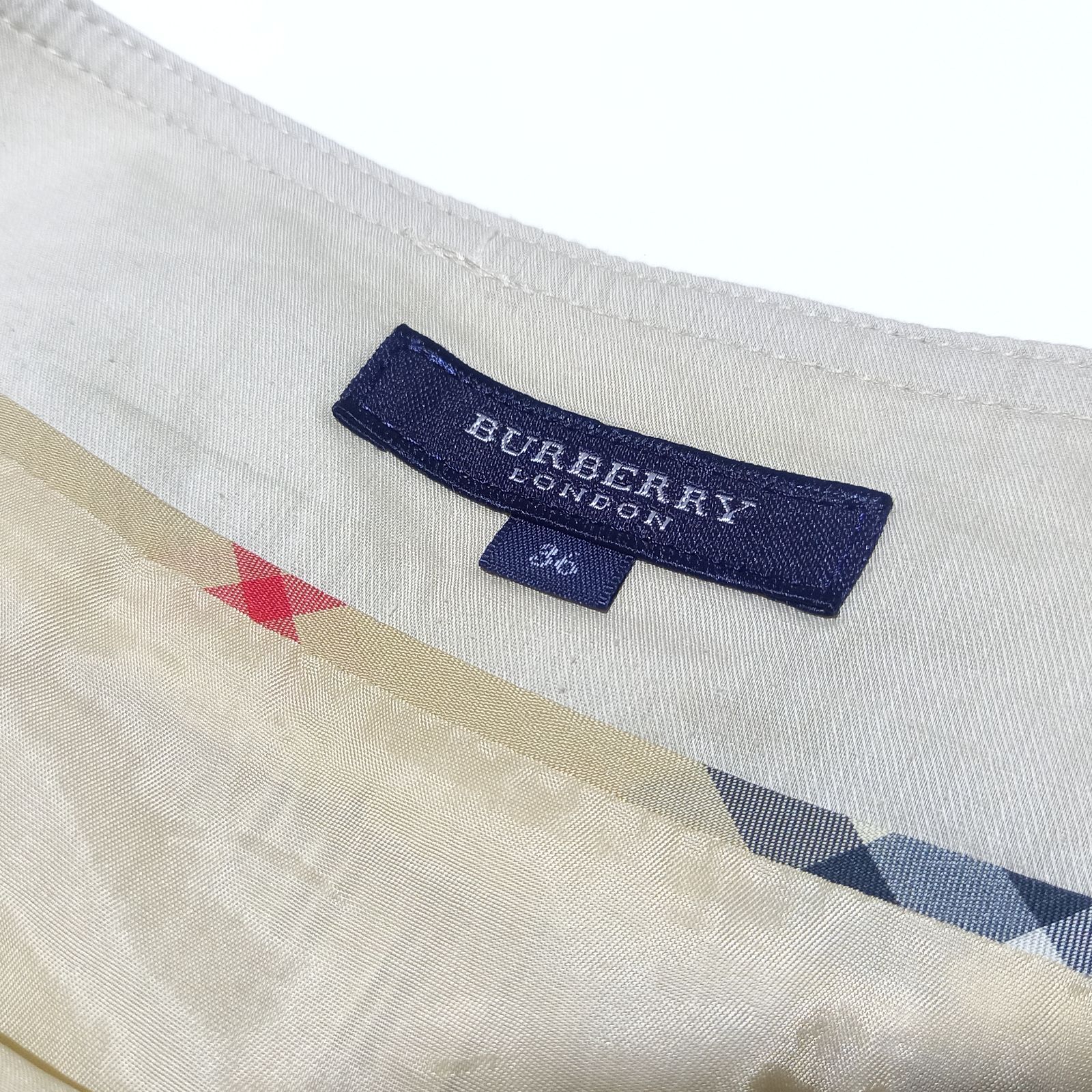 超美品 バーバリーロンドン 大きいサイズ42 ラップスカート インディゴ