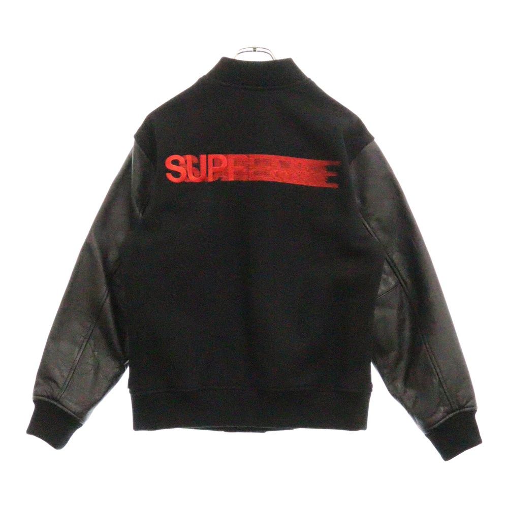 SUPREME シュプリーム 18AW Motion Logo Varsity Jacket モーションロゴバーシティジャケット ブラック