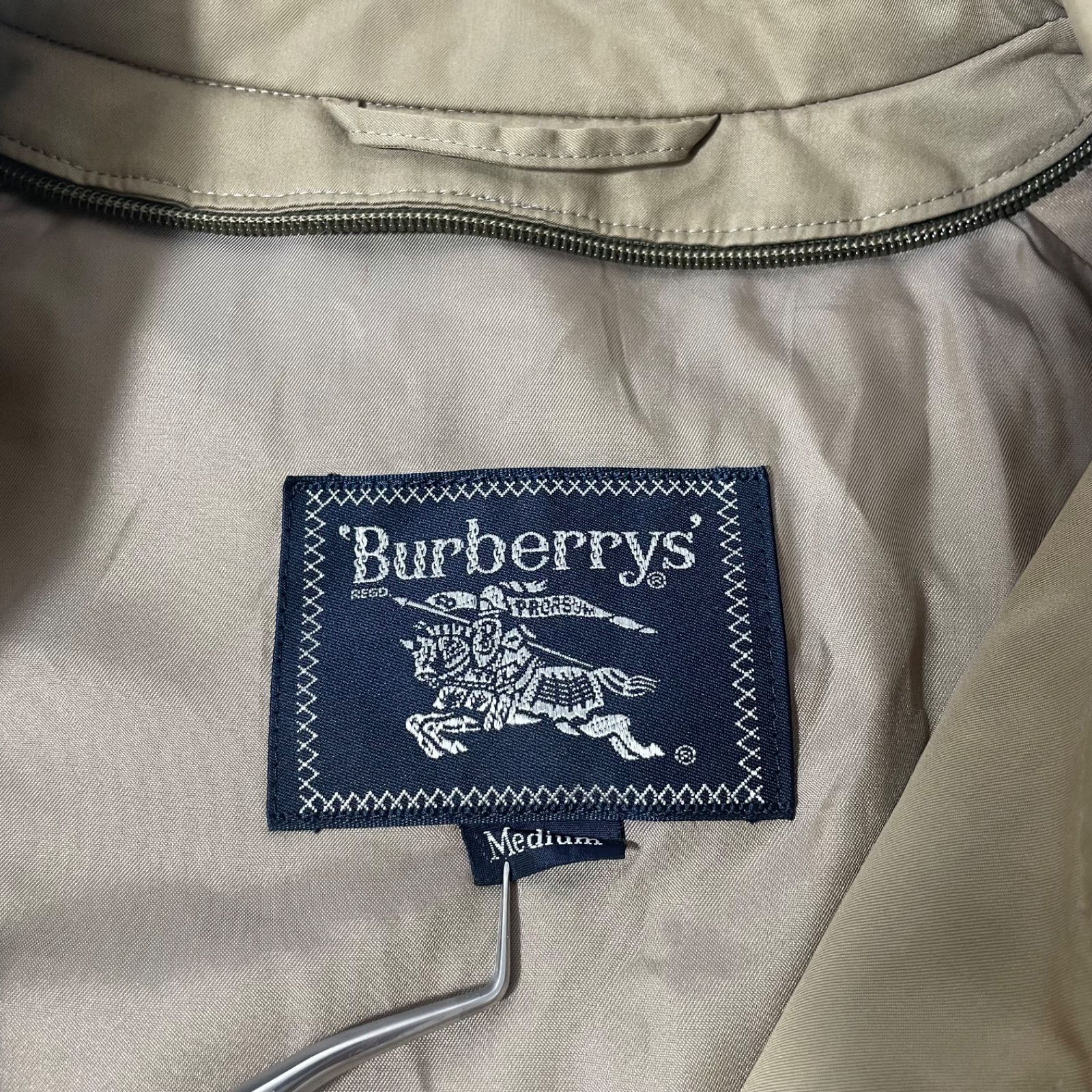 M0916-4-F BURBERRY バーバリー ステンカラーコート ライナーなし カーキ ベージュ Mサイズ