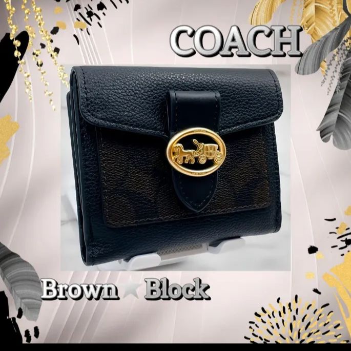 ✳️ Sale 匿名配送 新品 ✳️ COACH コーチ 財布 ブラックブラウン